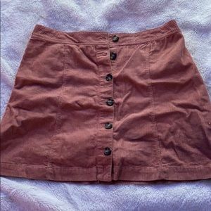 pink button up skirt